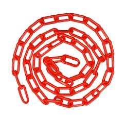 安赛瑞 塑料路锥链条，警示防护链条，路障锥雪糕筒链接件安全链条警示链条，红色，25米，310868 售卖规格：1卷