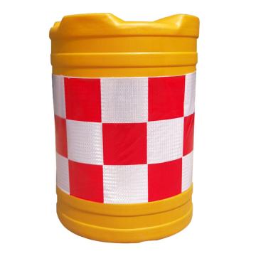 安赛瑞 防撞桶，塑料注水隔离墩，道路安全警示夜间反光桶，58x82.5cm，吹塑款，1B00456 售卖规格：1个