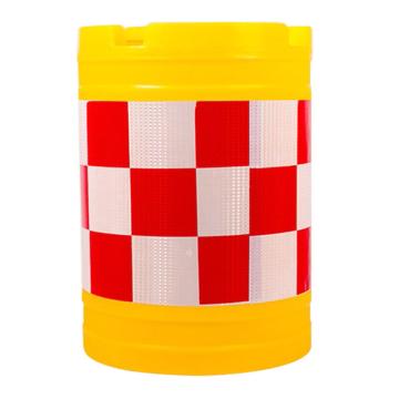 安赛瑞 防撞桶，塑料注水隔离墩，道路安全警示夜间反光桶，58x82.5cm，滚塑款，1B00457 售卖规格：1个