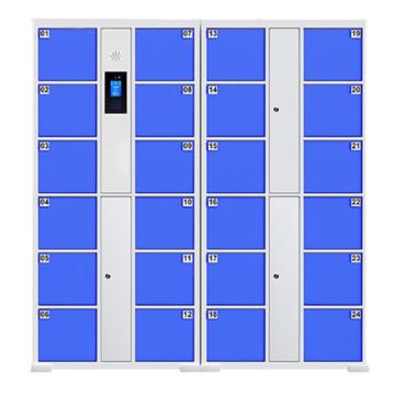企诺 智能人脸识别存包柜24门，QNGj01A1-24B 1800*1700*460mm 蓝色 售卖规格：1个