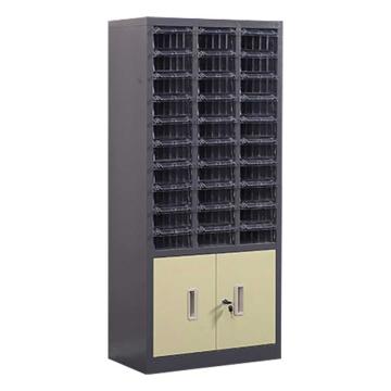哈德威 抽屉式零件柜,30抽透明无门下置1开门柜,长宽高尺寸:550×300×1200mm，HHST0009 售卖规格：1套