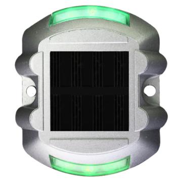 安赛瑞 太阳能LED道钉，交通设施道路轮廓标，引导警示路标，频闪，绿色，1H01788 售卖规格：1个
