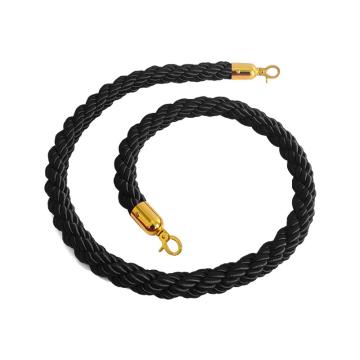 安赛瑞 迎宾球礼宾柱挂绳，一米线尼龙麻绳，黑色钛金钩，1B00562 售卖规格：1根