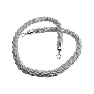 安赛瑞 迎宾球礼宾柱挂绳，一米线尼龙麻绳，白色银色钩，1B00563 售卖规格：1根