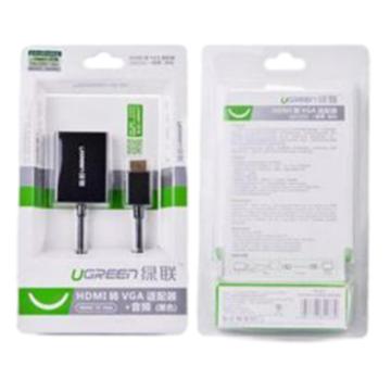 绿联/UGREEN HDMI转VGA线转接头带音频口，40233 售卖规格：1个