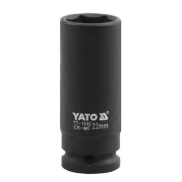 易尔拓/YATO 1/2"六角风动长套筒，YT-1042 22mm 售卖规格：1个
