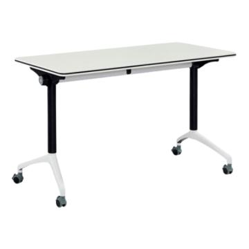 企诺 折叠培训桌会议桌智慧教室组合拼接桌移动办公研讨桌，QNC203YJ-F021-16 1600*400*750mm 黑白简约色系 售卖规格：1张