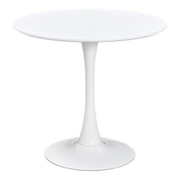 企诺 洽谈接待会客桌简约白色圆桌，QNC204JS-GT-08 800W*800D*750H 白色 售卖规格：1张