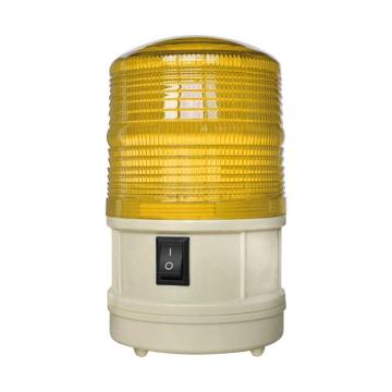 安赛瑞 磁吸式警示灯，报警灯LED频闪干电池有声警告灯，安保岗亭信号灯，黄色，1H01153 售卖规格：1个