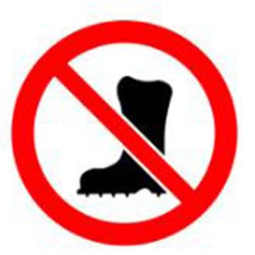 粤全识 标牌，禁止穿带钉鞋，外径280mm，铝板，圆形 售卖规格：1个