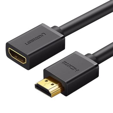 绿联/UGREEN HDMI公对母延长线，HD107（10142） 2m 黑色 2.0版 售卖规格：1个