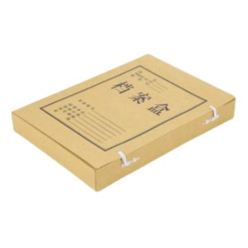 齐心 本色混浆牛皮纸档案盒，AG-40牛皮纸 A4/40mm 10个/套 售卖规格：1套
