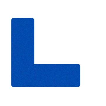 安赛瑞 5s四角定位，地面防滑磨砂定位标示贴，1x3cm，蓝色L型，1H01157 售卖规格：100个/包