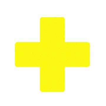 安赛瑞 5s四角定位，地面防滑磨砂定位标示贴，1x3cm，黄色+型，1H01164 售卖规格：100个/包