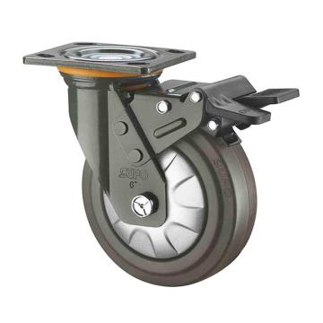 向荣动力 橡胶(ER)平底刹制脚轮，J07S-01D-150-522 脚轮重型6寸285kg 售卖规格：1个