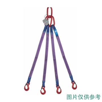 多来劲/doleco 三腿扁平吊带组合索具，0515 2003 02 2.1T×2.0m（总长） 80级眼形带舌吊钩 售卖规格：1套