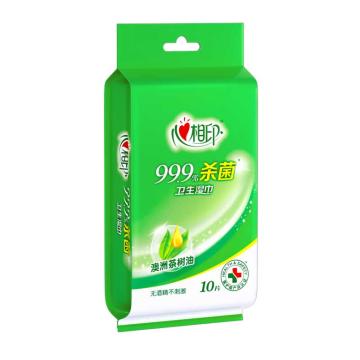 心相印 杀菌卫生湿巾 独立包装，XCA001 10片/包 售卖规格：96包/箱