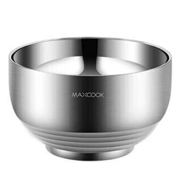 美厨/MAXCOOK 304不锈钢碗，口径13高7.5底径7.5cm 550ml，MCWA601 售卖规格：1个