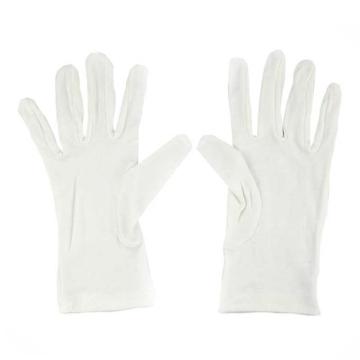 汉盾 白色礼仪手套，HD-GP5507 涤纶，18g，背三筋，10付/打，180g/打，均码 售卖规格：1打