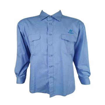 虎邦世家 全棉长袖衬衣，HBSJ150 蓝色 售卖规格：1件