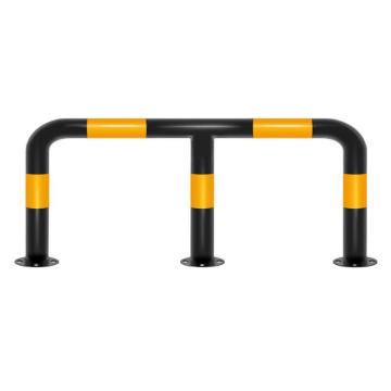 伏兴 钢管护栏，防撞栏，M型76*1500*600*2.0黑漆黄膜，C1485 售卖规格：1个