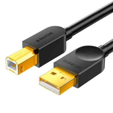山泽 打印机数据线，SD-15C USB2.0 高速打印机数据线AM/BM方口USB黑色1.5米 售卖规格：1条