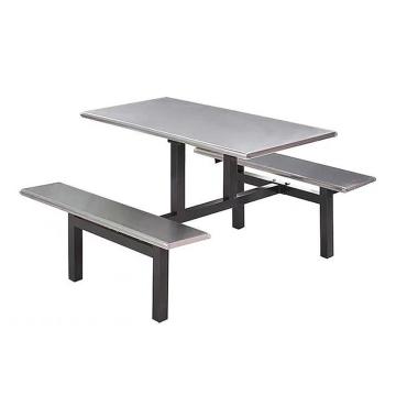 企诺 连体餐桌椅，QN-CDZ-106 员工餐厅食堂餐桌椅 1100*1450*750mm 售卖规格：1张