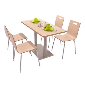 企诺 餐桌椅食堂桌椅，QN-CZY-121-4 一桌四椅 1200*600*750mm 售卖规格：1套