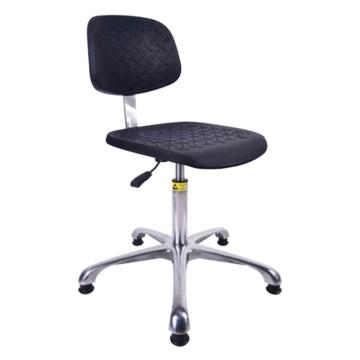 功成狮 防静电升降工作椅，GSPC0013 可调节高度480-680mm，铝合金五星脚固定脚垫款，黑色 售卖规格：1个