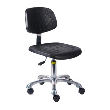 功成狮 防静电升降工作椅，GSPC0011 可调节高度480-680mm，铝合金五星脚滑轮款，黑色 售卖规格：1个