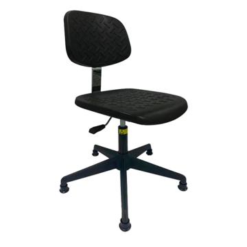 功成狮 防静电升降工作椅，GSPC0009 可调节高度460-680mm，尼龙五星脚固定脚垫款，黑色 售卖规格：1个
