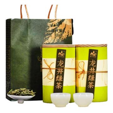 茗山生态茶 茶叶，罐装龙井 125g×2罐 （一件代发） 售卖规格：1盒