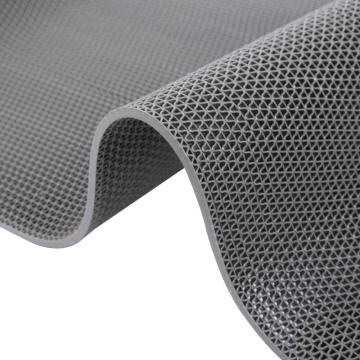 海斯迪克 HKBS016系列镂空防滑地垫，PVC塑料0.9*15m 厚5.5mm灰色 售卖规格：1卷