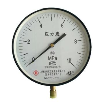 上自仪 普通压力表，Y-1030-4Mpa/M20*1.5/1.6级 轴向无边 售卖规格：1个