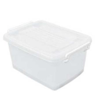 英达斯贝克 白色带盖整理箱,外尺寸:415×300×215mm,20L,带轮子，4# 售卖规格：1个
