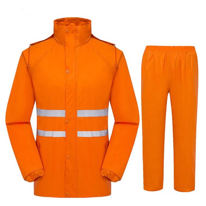 燕王 分体雨衣套装，YW866 2XL 桔黄色 涤塔夫警示安全反光 售卖规格：1套