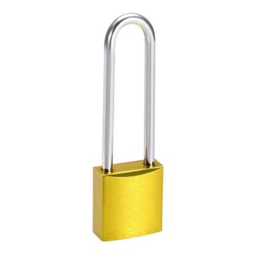 炬芯 铝制长梁挂锁，型号：AL9392D 黄色不通开 锁体宽38mm 锁钩净高76mm 售卖规格：1个