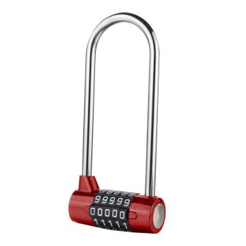 炬芯 红色U型长梁5位密码锁，型号：ZU6551L 锁体宽65mm 锁钩净高116mm 售卖规格：1个