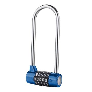 炬芯 蓝色U型长梁5位密码锁，型号：ZU6553L 锁体宽65mm 锁钩净高116mm 售卖规格：1个