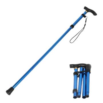 三极户外 伸缩轻便四节铝合金登山杖，TP3902 蓝色 84-93cm 售卖规格：1张