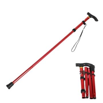 三极户外 伸缩轻便四节铝合金登山杖，TP3902 红色 84-93cm 售卖规格：1张