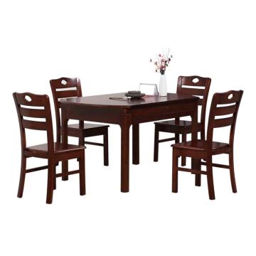 红心 食堂木餐桌椅组合，HXCZ23-2 木质伸缩可折叠 1350*850*750mm 售卖规格：1组