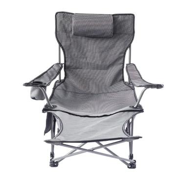 三极户外 户外折叠躺椅沙滩椅，TP8845 灰色全布加垫脚 53*53*89 售卖规格：1把