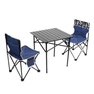 三极户外 户外桌椅三件套，TP8812 三件套藏蓝色搭中号椅子 小号方桌+中号椅子*2+手提袋,中号椅子尺寸：36*36*60cm 售卖规格：1套
