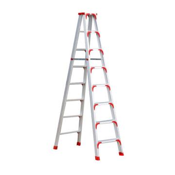 链工 铝合金人字梯，2.5米高红加厚加固款 售卖规格：1架
