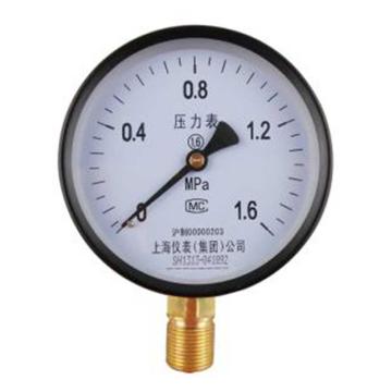 上仪 压力表，Y-60碳钢+铜,径向不带边,Φ60 -0.1~0.06MPa,M14*1.5 售卖规格：1个