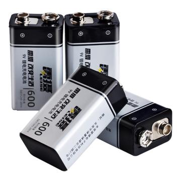 雷摄/LEISE 高容量系列锂电充电电池（四节装），9V锂电池600mah*4 适用：万用表/玩具遥控器/烟感探测器 售卖规格：4节/盒