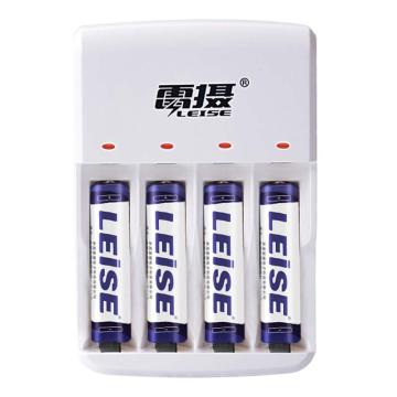 雷摄/LEISE 充电电池7号七号4节套装，LS-807充电器套装 (配4节7号1150毫安充电电池+4槽快速充电器）适用:鼠标/玩具#807 售卖规格：1套