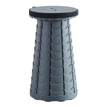三极户外 便携折叠伸缩凳，TP8866 纯色灰色 聚丙烯（PP塑料）材质 售卖规格：1个