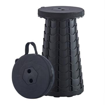 三极户外 便携折叠伸缩凳，TP8866 黑色盖黑环 聚丙烯（PP塑料）材质 售卖规格：1个